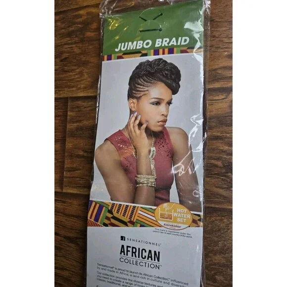 Sensationnel African Collection Hair Extension Jumbo Braid MBG/1B 100% Kanekalen - Picture 5 of 7